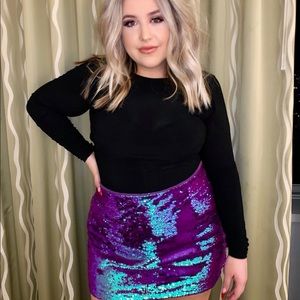 Sequin mini skirt